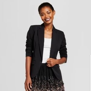 Black one button blazer